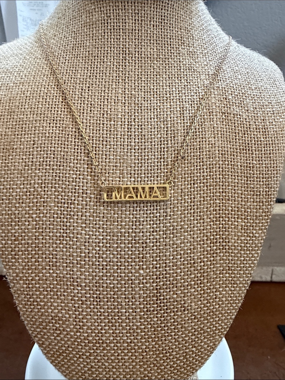 Gold 'MAMA' Bar Necklace - Minimalist Women's Jewelry